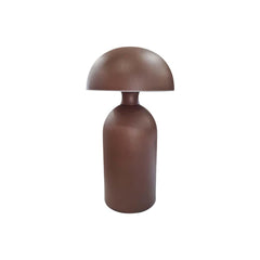 SK Brown Modern Rechargeable Mushroom Table Lamp 23 cm - Metal Finish | sk195144