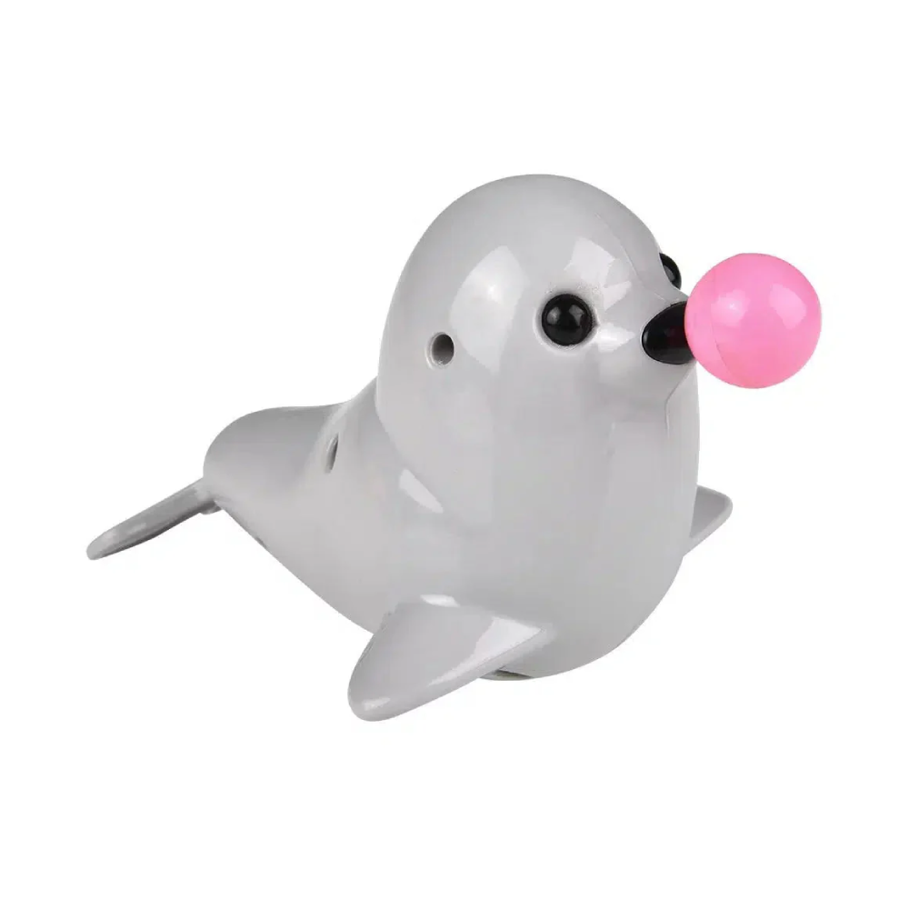 Pull-String 5.5"  Seal Pup Bath Toy - Grey | 2037-1