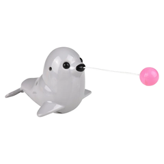 Pull-String 5.5"  Seal Pup Bath Toy - Grey | 2037-1