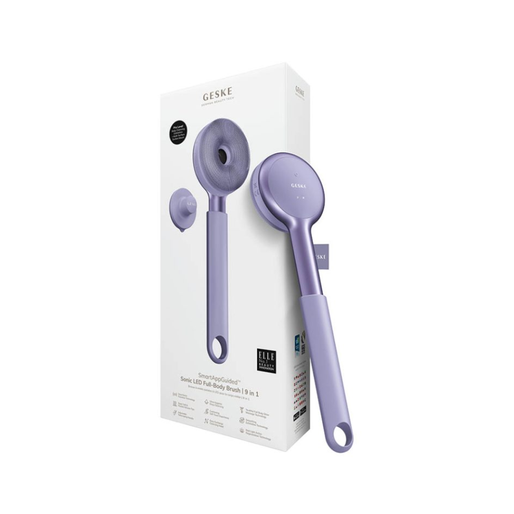 GESKE 9-in-1  Sonic LED Full Body Brush - Purple | GESGK000708PL01