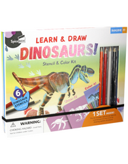 SpiceBox II Dinosaur Book & Stencil Set | SX09117