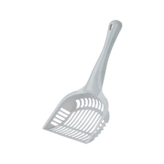 Cat Litter Shovel - Durable Plastic Scoop with Handle for Easy Cleaning - Grey