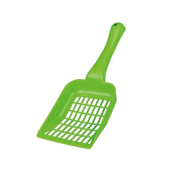 Cat Litter Shovel - Durable Plastic Scoop with Handle for Easy Cleaning - Green