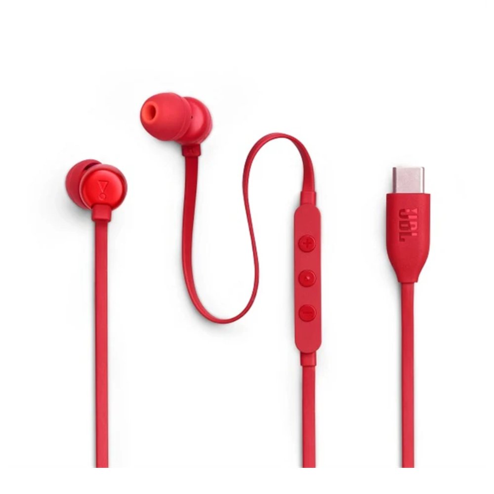 سماعات أذن JBL Tune 310C سلكية USB-C حمراء داخل الأذن | T310CRED