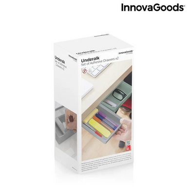 InnovaGoods Set of Additional Adhesive Desk Drawers Underalk Pack of 2 units | V0103286