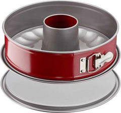 Tefal, Delibake Savarin Springform Cake Tin 25 cm Steel Carbon, Red | J1642614