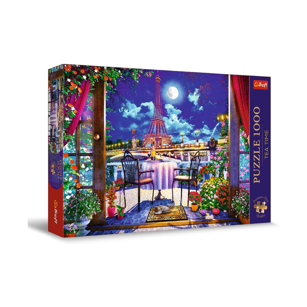 Trefl Puzzle Tea Time: Paris in The Moonlight - 1000 Pieces | 10843