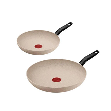 Tefal Beige Essential 2-Piece Pan Set - 28 cm & 24 cm | G0079053