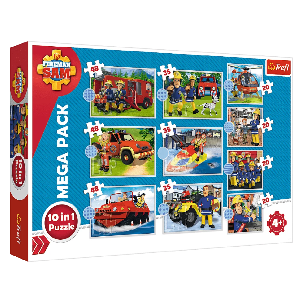 Trefl Fireman Sam 10 في 1 أحجية | 90382