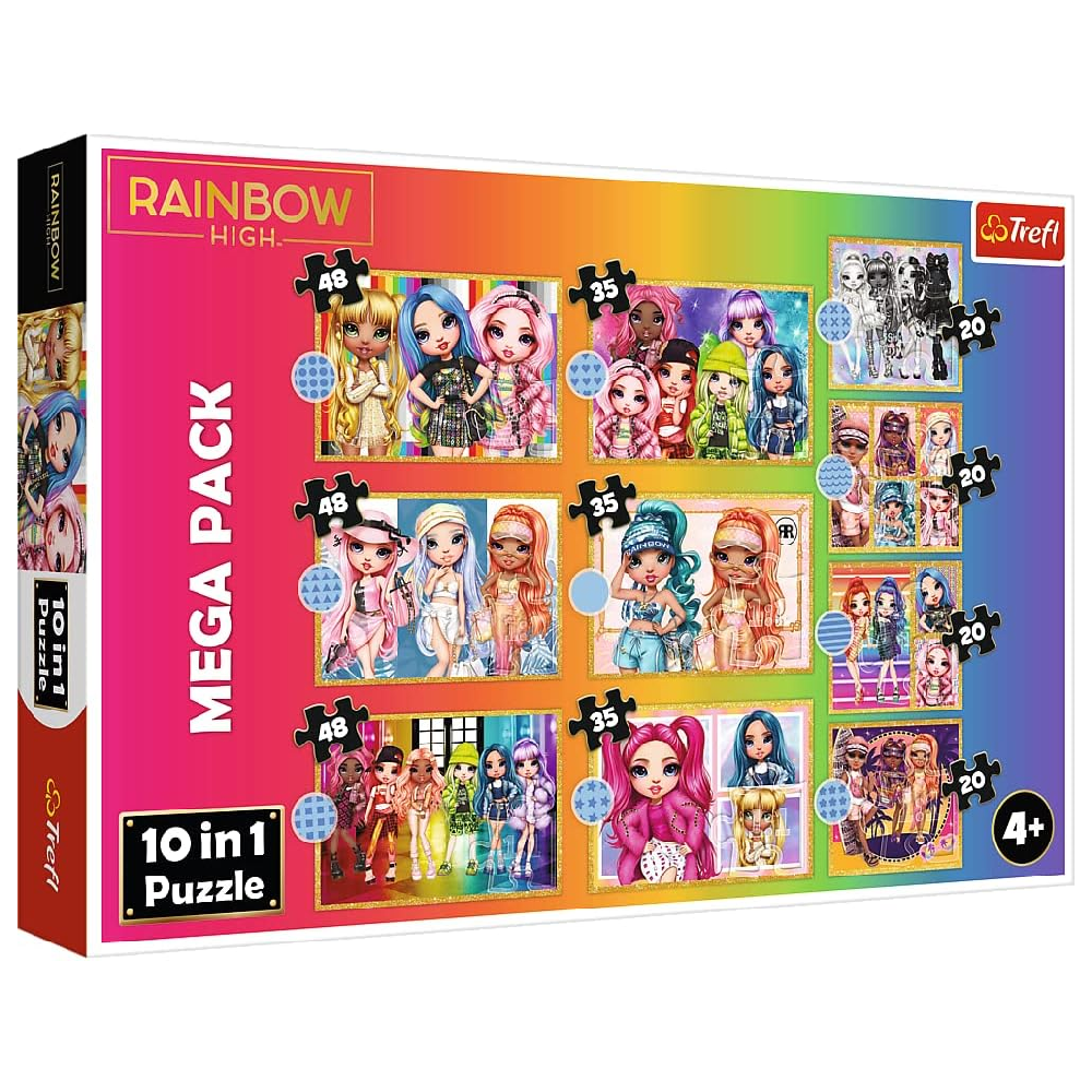 أحجية Trefl Rainbow High 10 في 1 - 12 إلى 48 قطعة | 96000