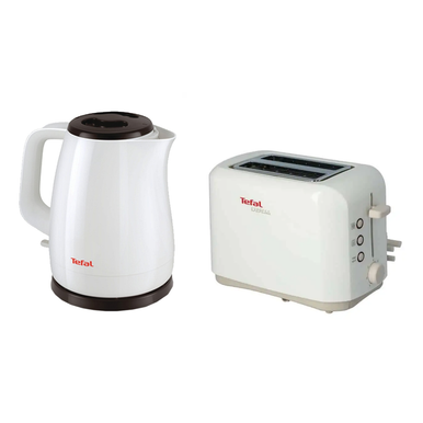 Tefal 1.5L Delfini Kettle + 2 Slots Electric Toaster | KO150127 + TT357170