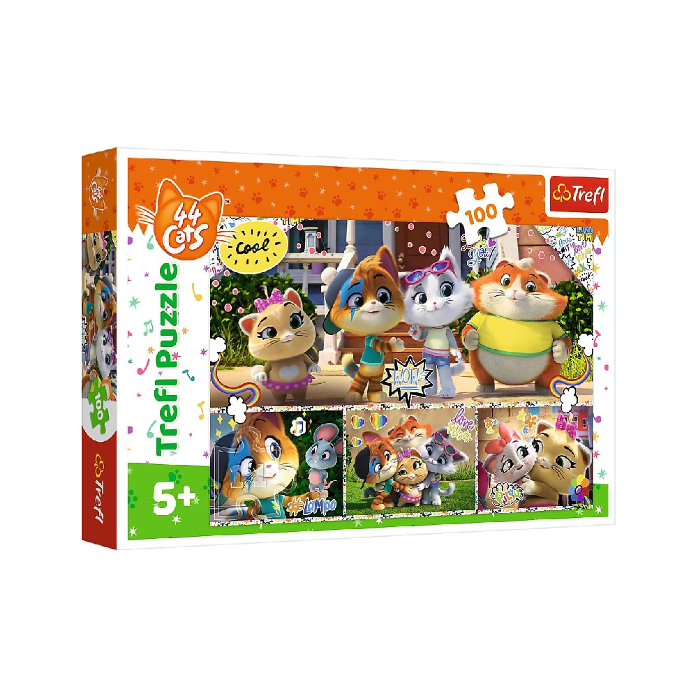 Trefl 44 Cats Great Friends Team - 100 Pcs | 16442