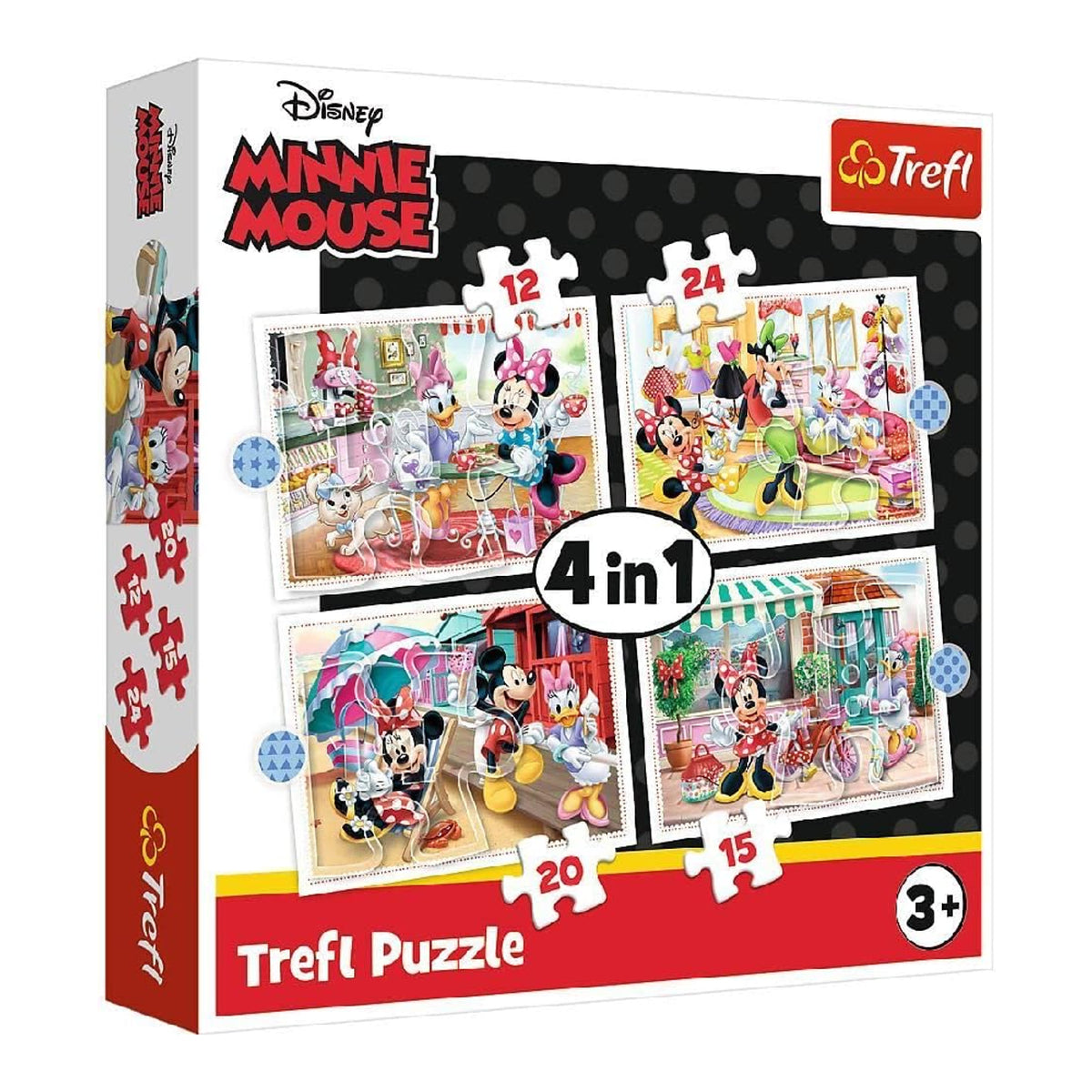 Trefl 4-in-1 Disney Minnie Mouse Puzzle - 12-24 Pcs | 34355