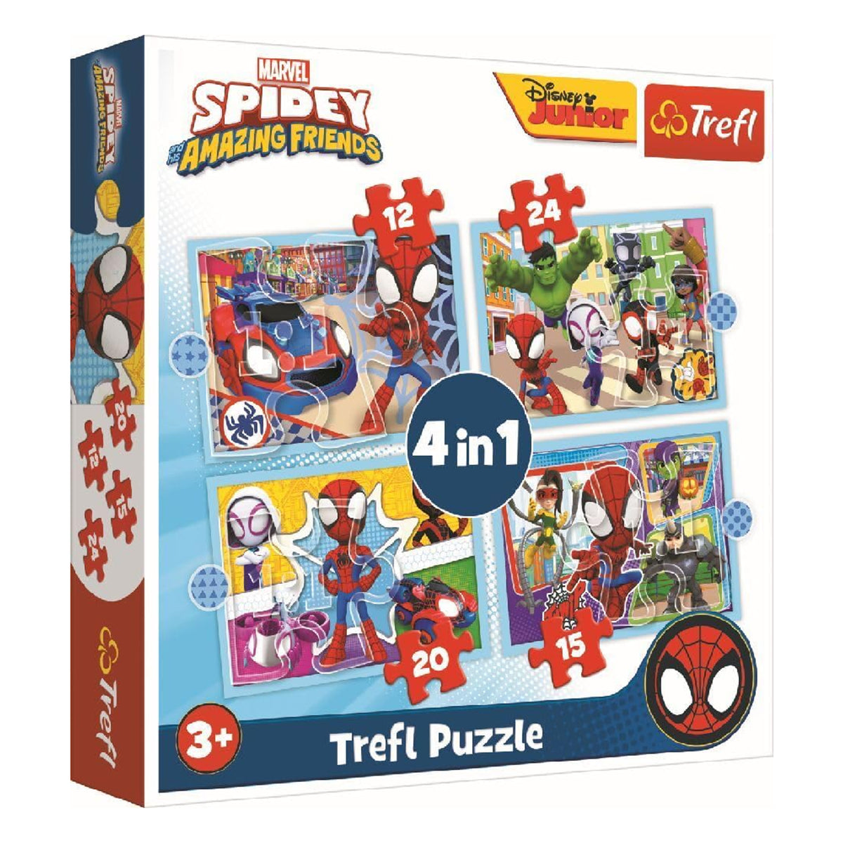Trefl 4-in-1 Spidey and His Amazing Friends Puzzle - 12-24 Pcs | 34611