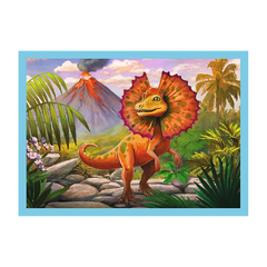 Trefl 4-in-1 Unique Dinosaurs Print Puzzle - 12-24 Pcs | 34609
