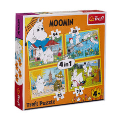 Trefl 4-in-1 Happy Day Moomins Puzzle - 35-70 Pcs | 34368