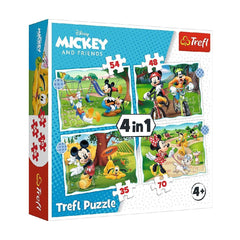 Trefl 4-in-1 Mickey and Friends at the Park Puzzle - 35-70 Pcs | 34604