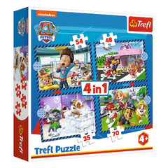 Trefl 4-in-1 Paw Patrol Dog Stories Puzzle - 35-70 Pcs | 34650