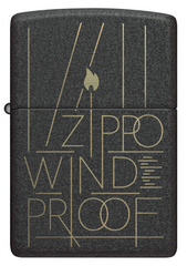 Zippo Line Art Zippo Design Black Crackle Windproof Lighter | 46172