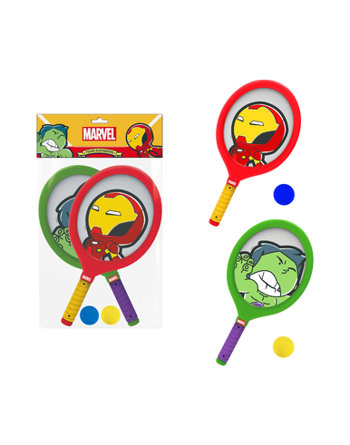 Marvel Avengers Kids Paddle Ball Racket Set with 2 Balls | EOMS007-10A