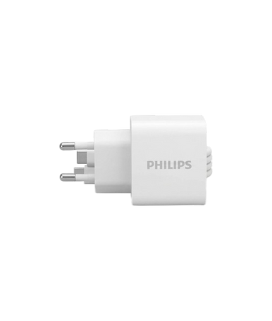 Philips USB-C Wall Charger 20W with Type-C to Type-C Cable - White | DLP4313C/70