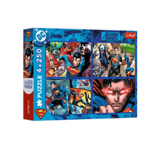 Trefl 4x250-Piece The Courage of Superman Puzzle Set | 13340