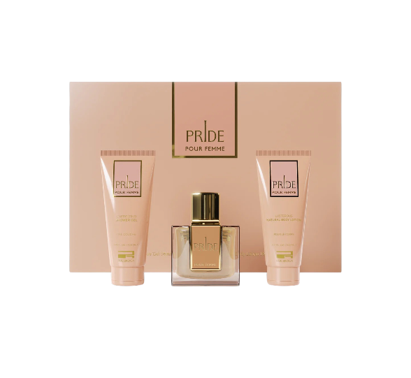 Rue Broca Set Pride Woman (عطر 100 مل + جل استحمام 100 مل + لوشن للجسم 100 مل)