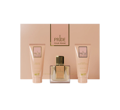 Rue Broca Set Pride Woman (عطر 100 مل + جل استحمام 100 مل + لوشن للجسم 100 مل)