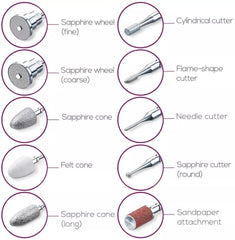 Beurer manicure/pedicure attachments – MP 62 9 high-quality attachments| MP62