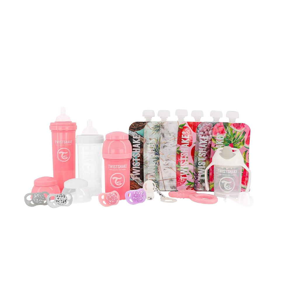 Twistshake Bottle Bundle for Girls, Pink/White | 78820