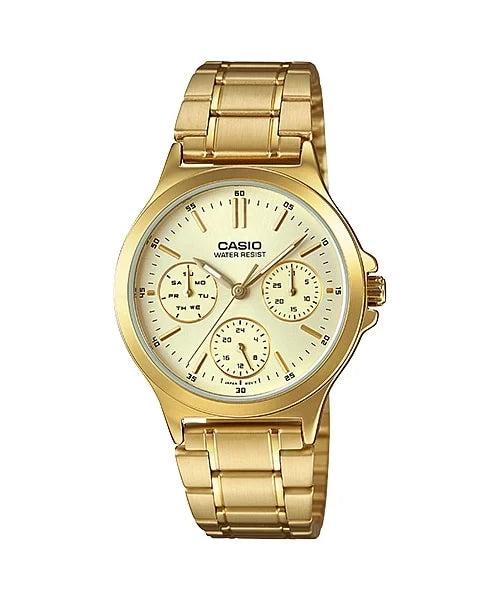 Casio Women 3-Hand Watch - Gold Plated | LTP-V300G-9AUDF