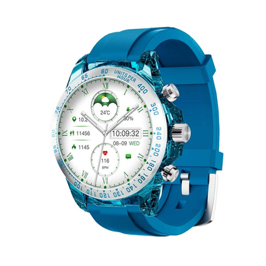 Porodo Raytona Smart Watch Blue Dial + Silicon Strap | PD-RAYTONA-BU