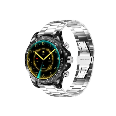 Porodo Raytona Smart Watch Black dial + Silicon Strap + Silver Strap | PD-RAYTONA-BK
