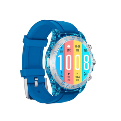 Porodo Raytona Smart Watch Blue Dial + Silicon Strap | PD-RAYTONA-BU