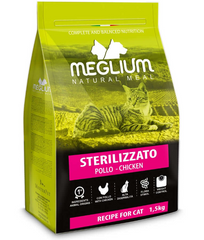 Meglium Natural Meal Chicken Sterilised Weight Control Adult Dry Cat Food 1.5kg