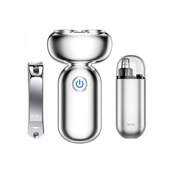 WIWU SH005 3IN1 Gentleman Shaver Set-Silver | WI-SH005-SL