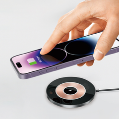 WIWU Wi-W008 15W Transparent Magnetic Wireless Charger Black | WI-W008-BLK