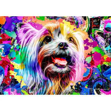 Puzzle W RS: Pop Art Yorkshire terrier L 505 | 4743111