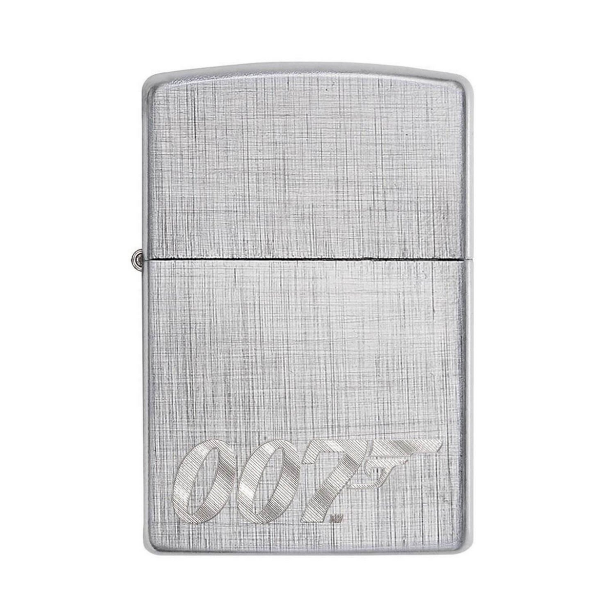 Zippo James Bond 007 Linen Weave Chrome Lighter | 29562