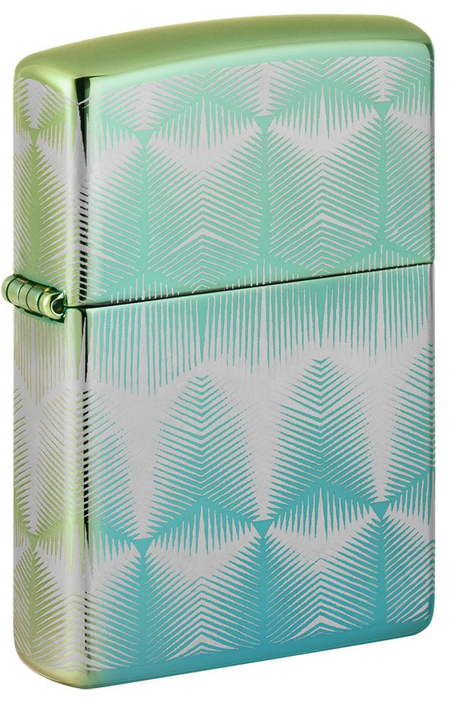 Zippo High Polish Teal Pattern Design Windproof Lighter | 49813