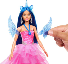 Barbie Dreamtopia Sapphire Alicorn Doll with Winged Unicorn & Accessories | HRR16