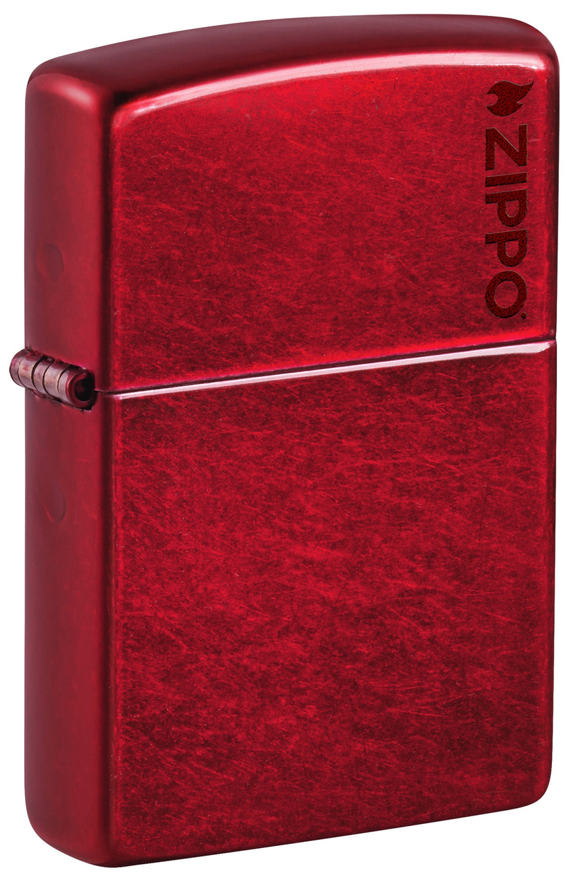 Zippo Regular Candy Apple Red Matte Logo Lighter | 21063ZL