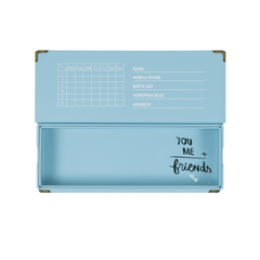 You and Me Friends Pencil Case - Light Blue