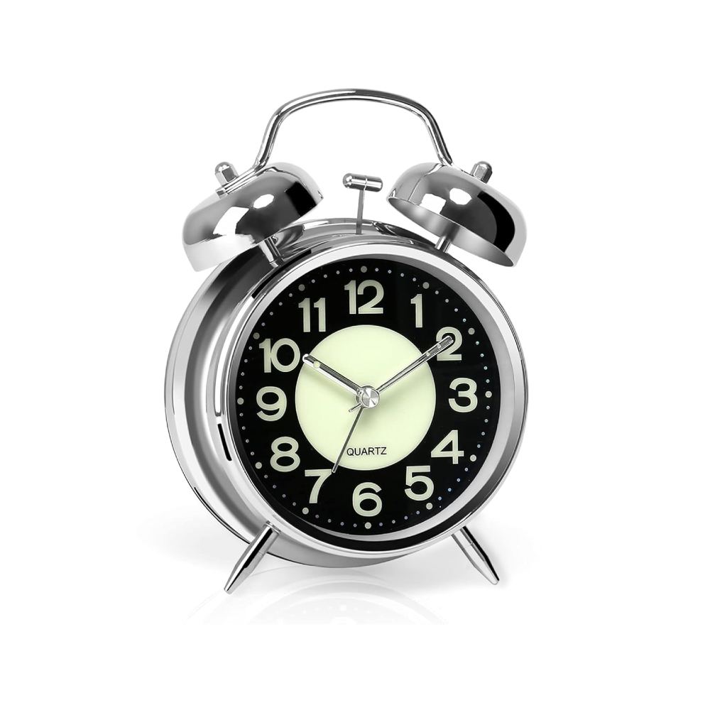 AYRELY Super Loud Alarm Clock - Silver