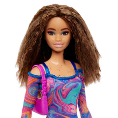 Barbie Fashionistas Doll #206 with Crimped Brown Hair & Freckles | HJT03