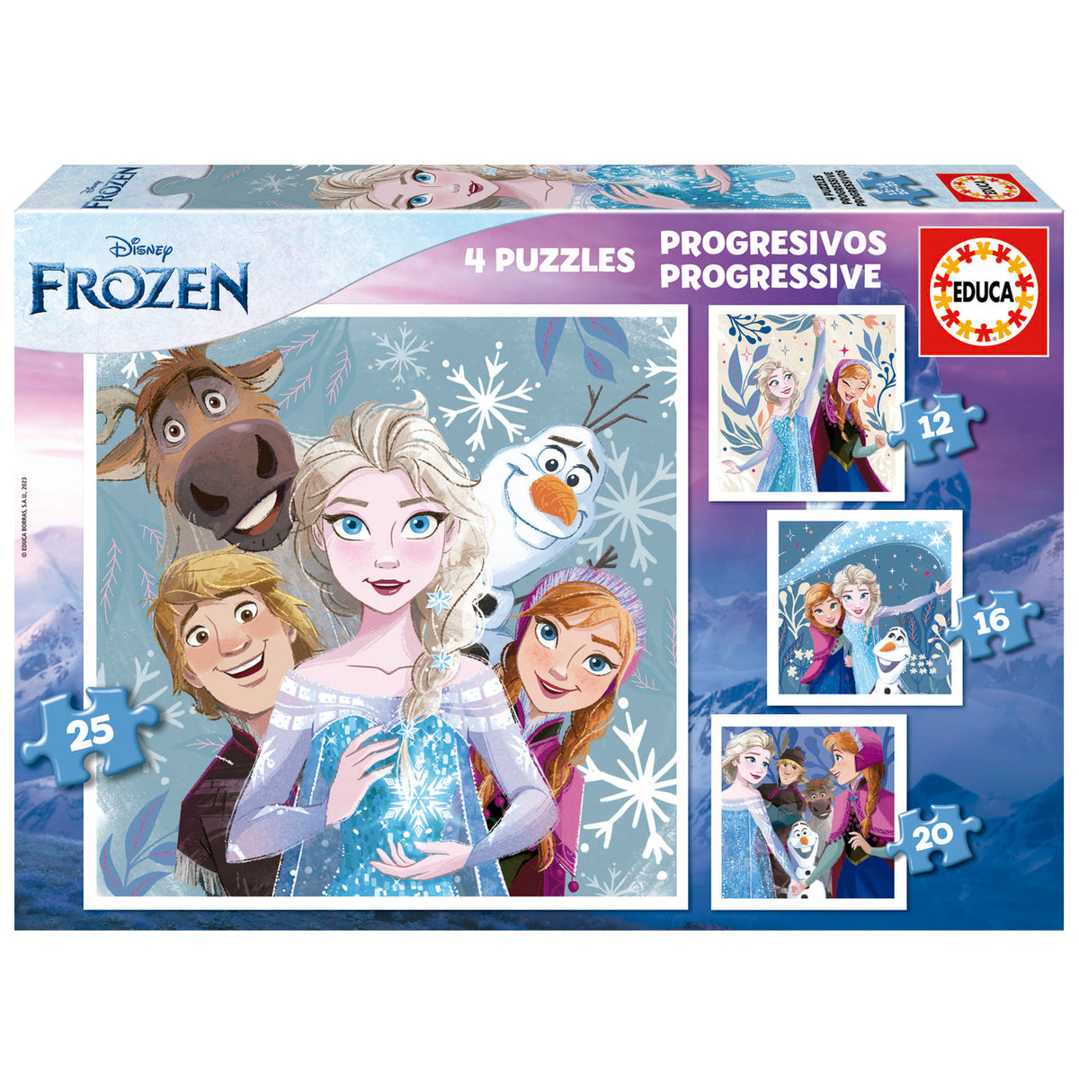Educa Disney Frozen Progressive 4 Puzzles | 19735
