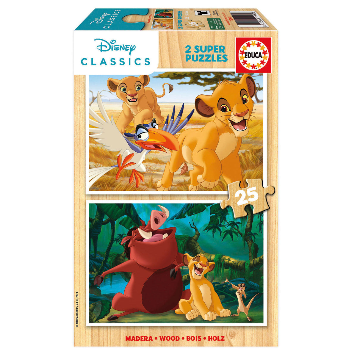 Educa Disney Classics - The Lion King 2 Super Puzzles 25 pcs | 19960