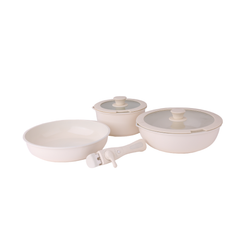 Zilan Cookware Set - 8 Pcs, Beige | ZLN0965