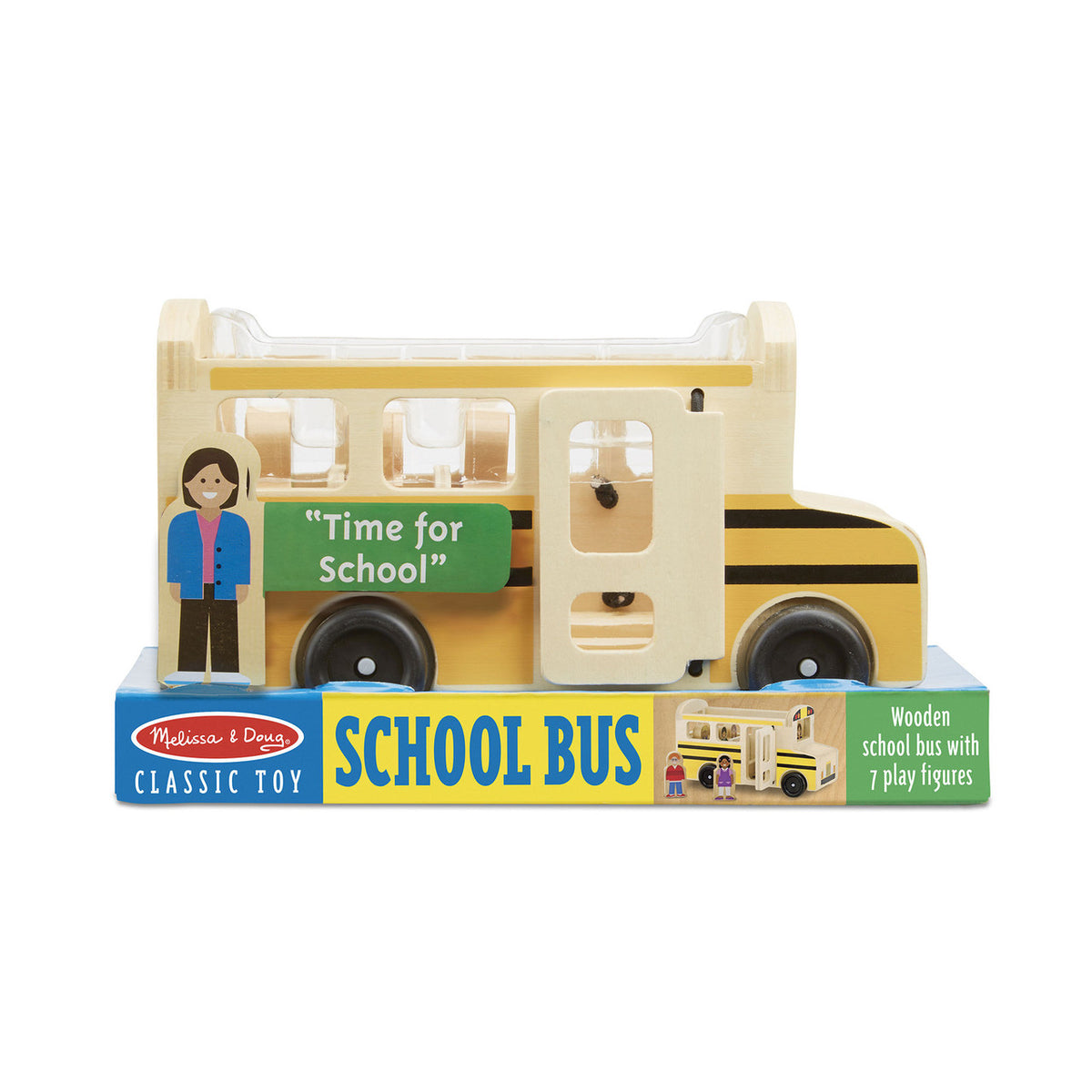 Melissa & Doug Wooden School Bus with 7 Figures | AL592-5